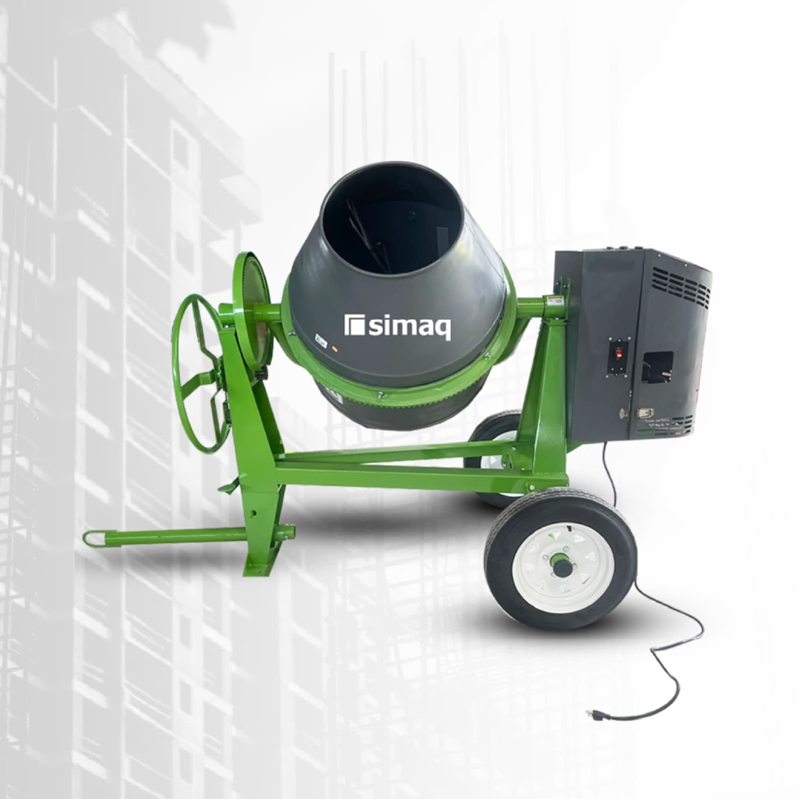 Concretera eléctrica SIMAQ 365 (2,200 W) — El equipo real