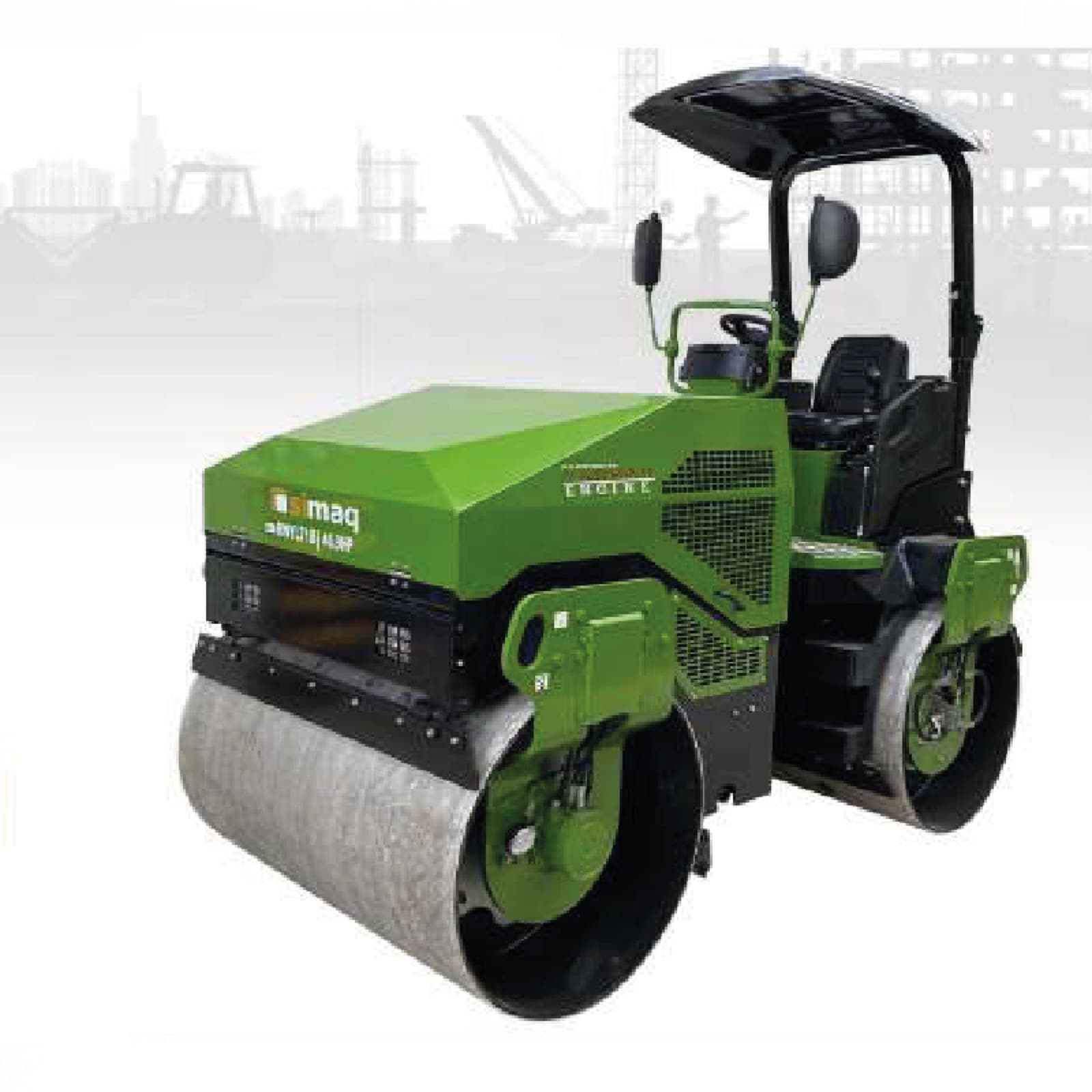 Rodo liso doble tándem SIMAQ L71 (4.2 t) — El equipo real