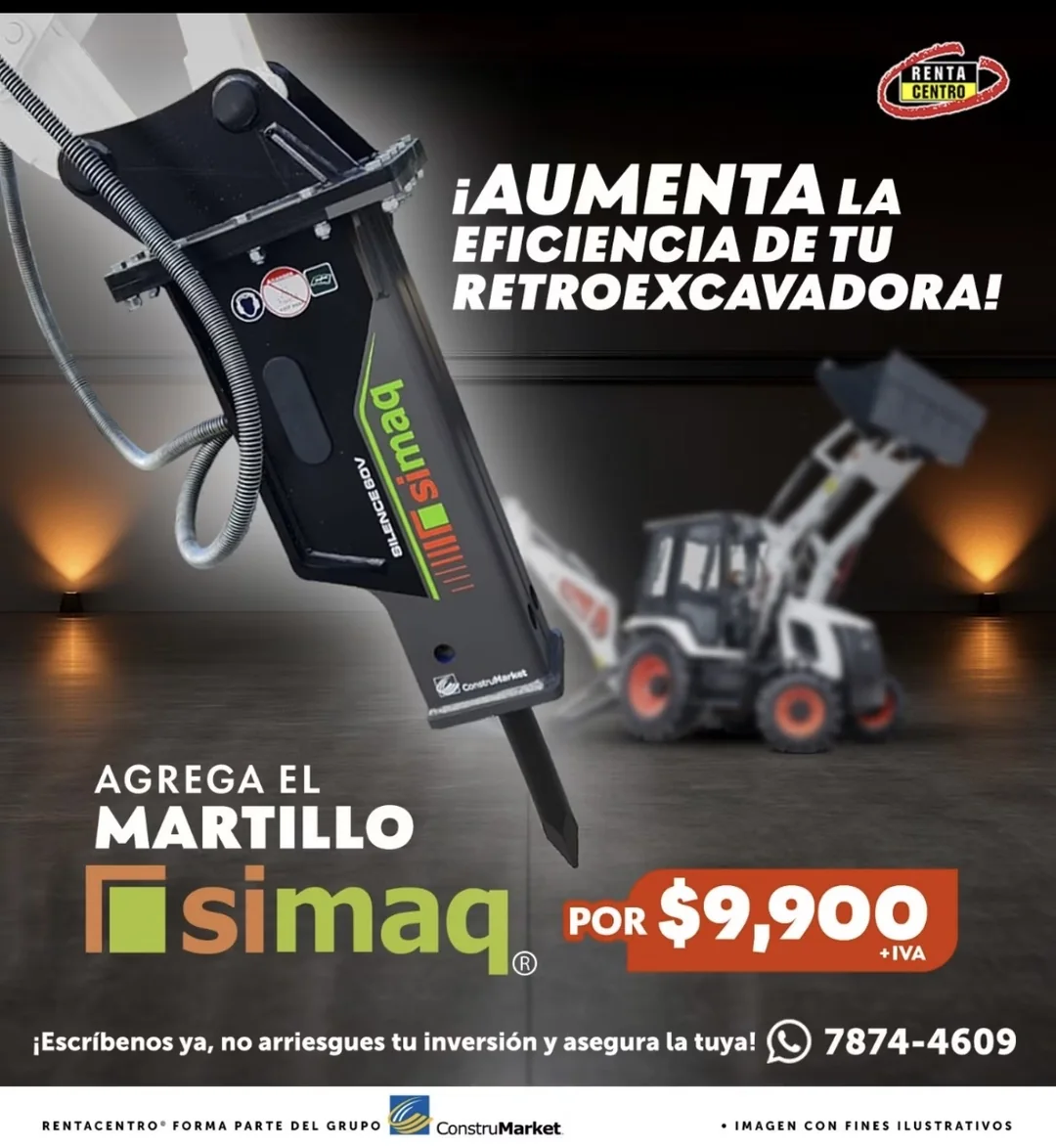 For sale — SIMAQ hydraulic breaker for backhoe loaders, $9,900 plus VAT.